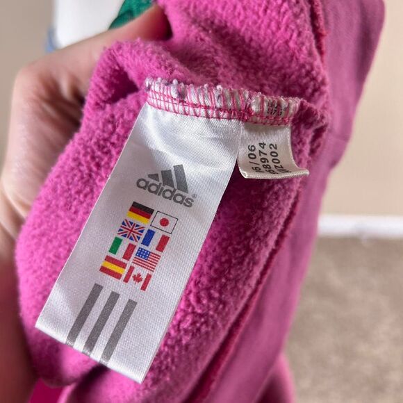 RARE 2006 Adidas Y2K Pink Rhinestone Hoodie - Picture 3 of 3
